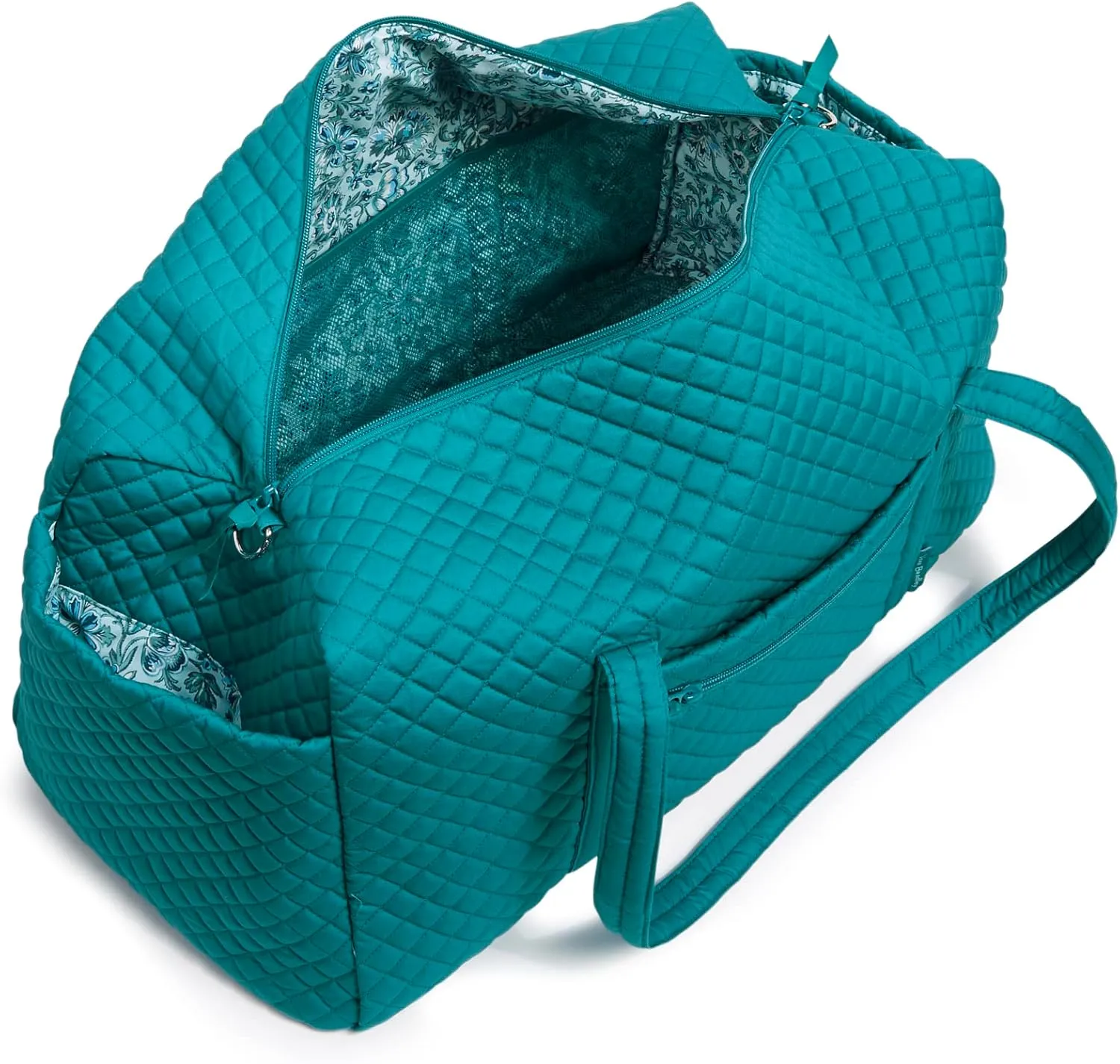 Vera Bradley Women's Cotton Large Travel Duffel Bag, Forever Green - Recycled Cotton, One Size