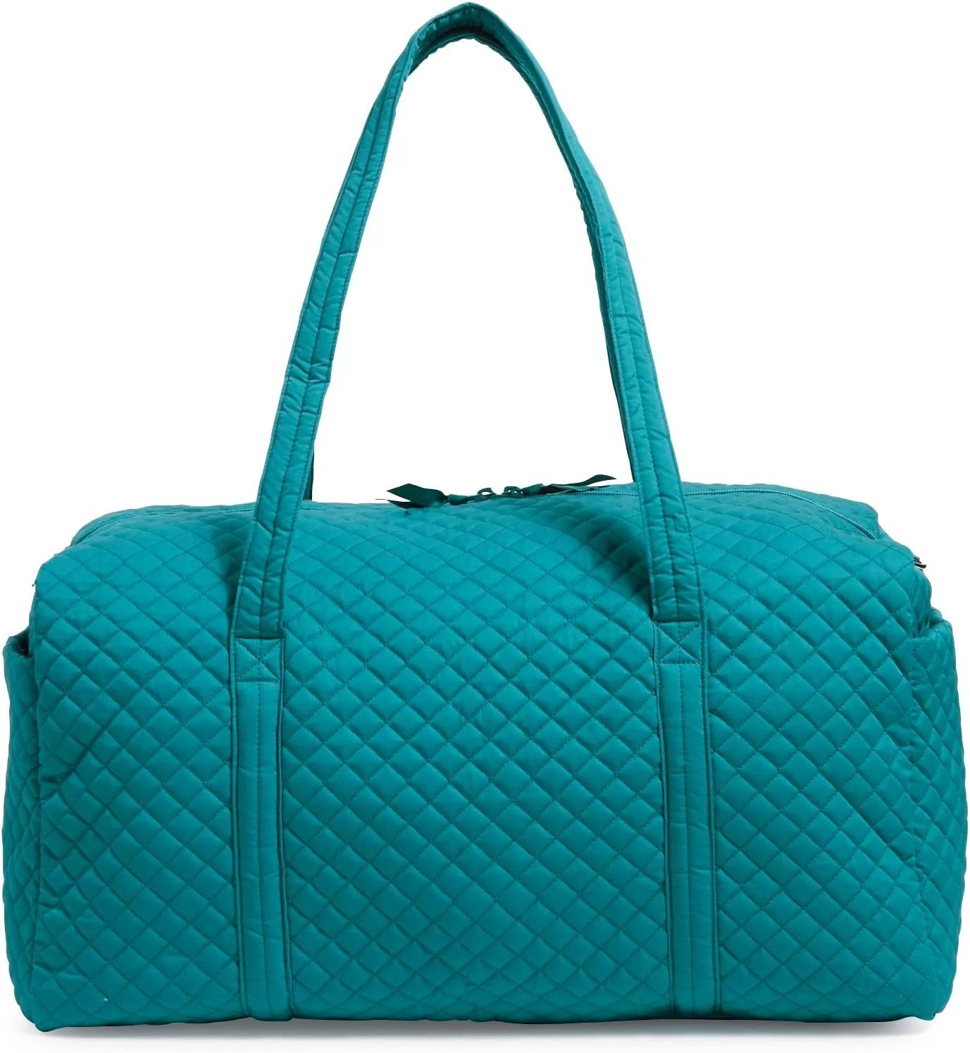Vera Bradley Women's Cotton Large Travel Duffel Bag, Forever Green - Recycled Cotton, One Size