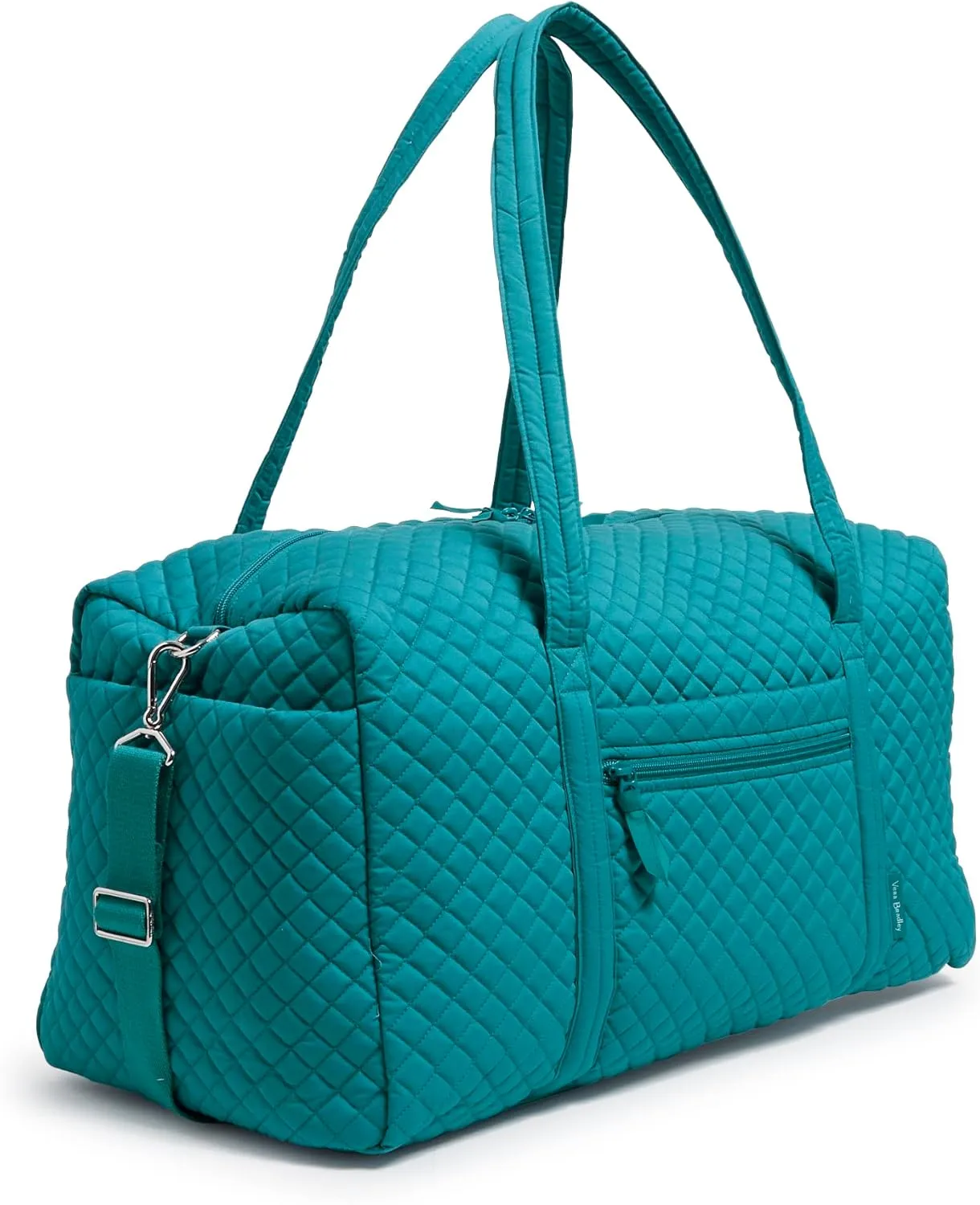 Vera Bradley Women's Cotton Large Travel Duffel Bag, Forever Green - Recycled Cotton, One Size
