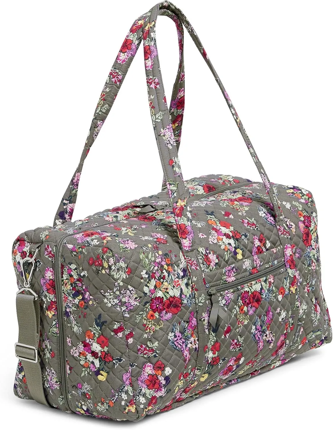 Vera Bradley Women's Cotton Lay Flat Travel Duffle Bag, Hope Blooms, One Size