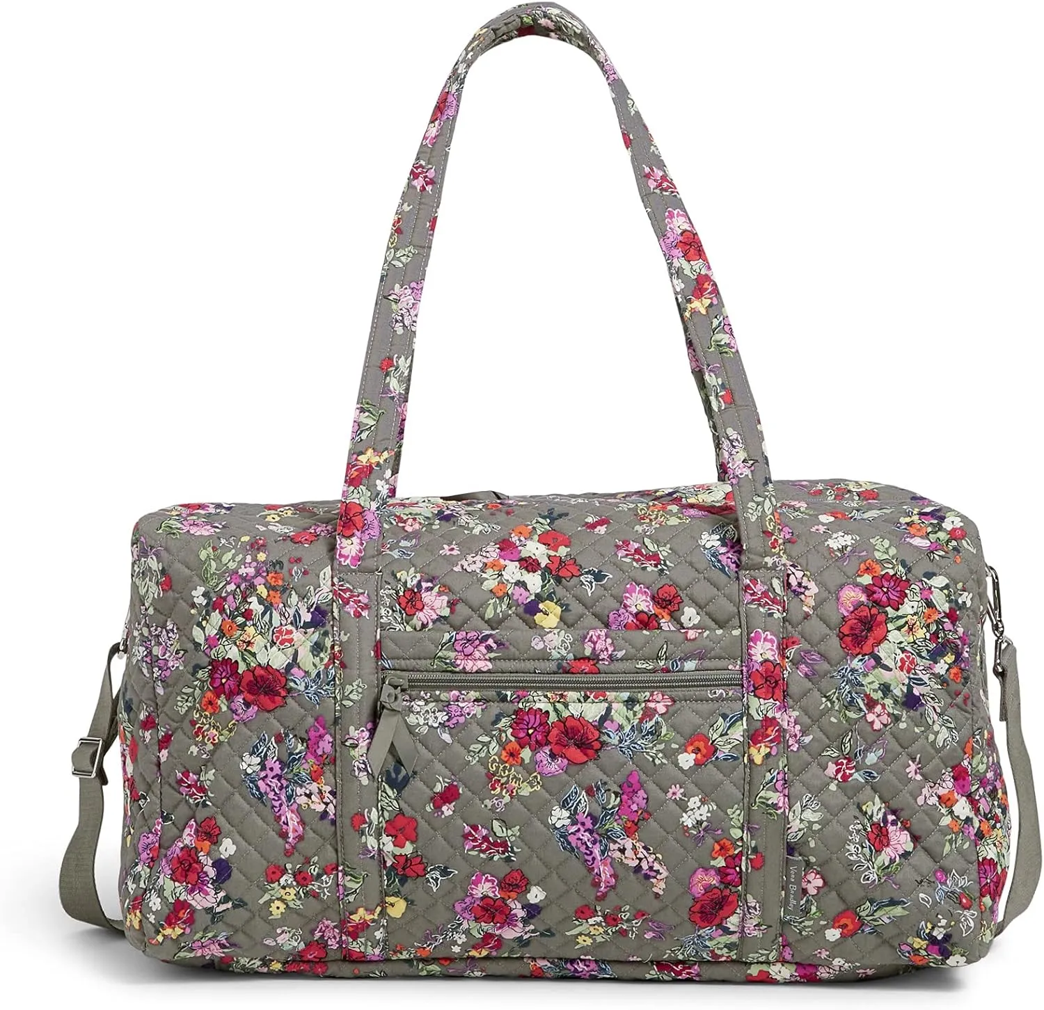 Vera Bradley Women's Cotton Lay Flat Travel Duffle Bag, Hope Blooms, One Size