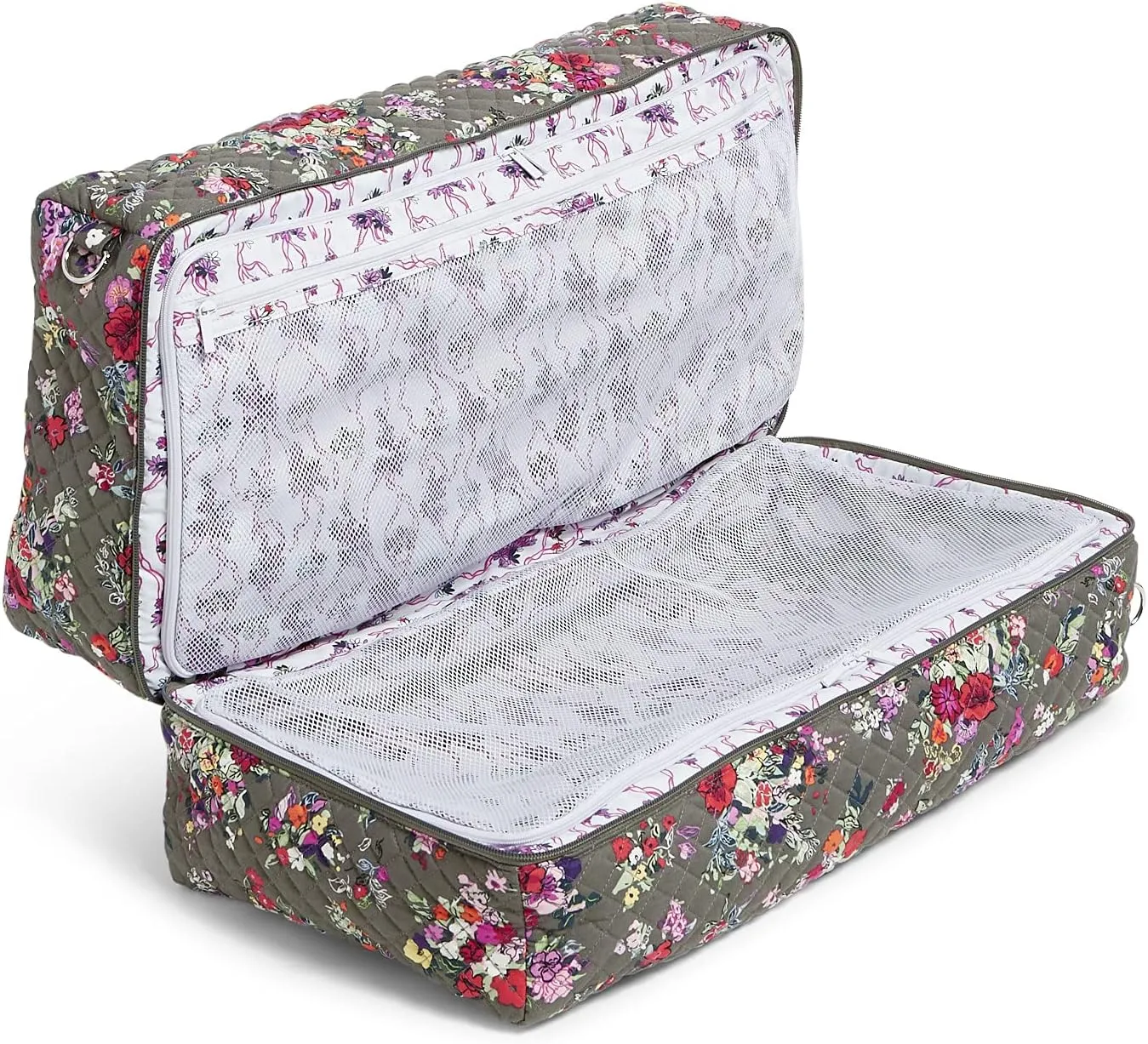 Vera Bradley Women's Cotton Lay Flat Travel Duffle Bag, Hope Blooms, One Size