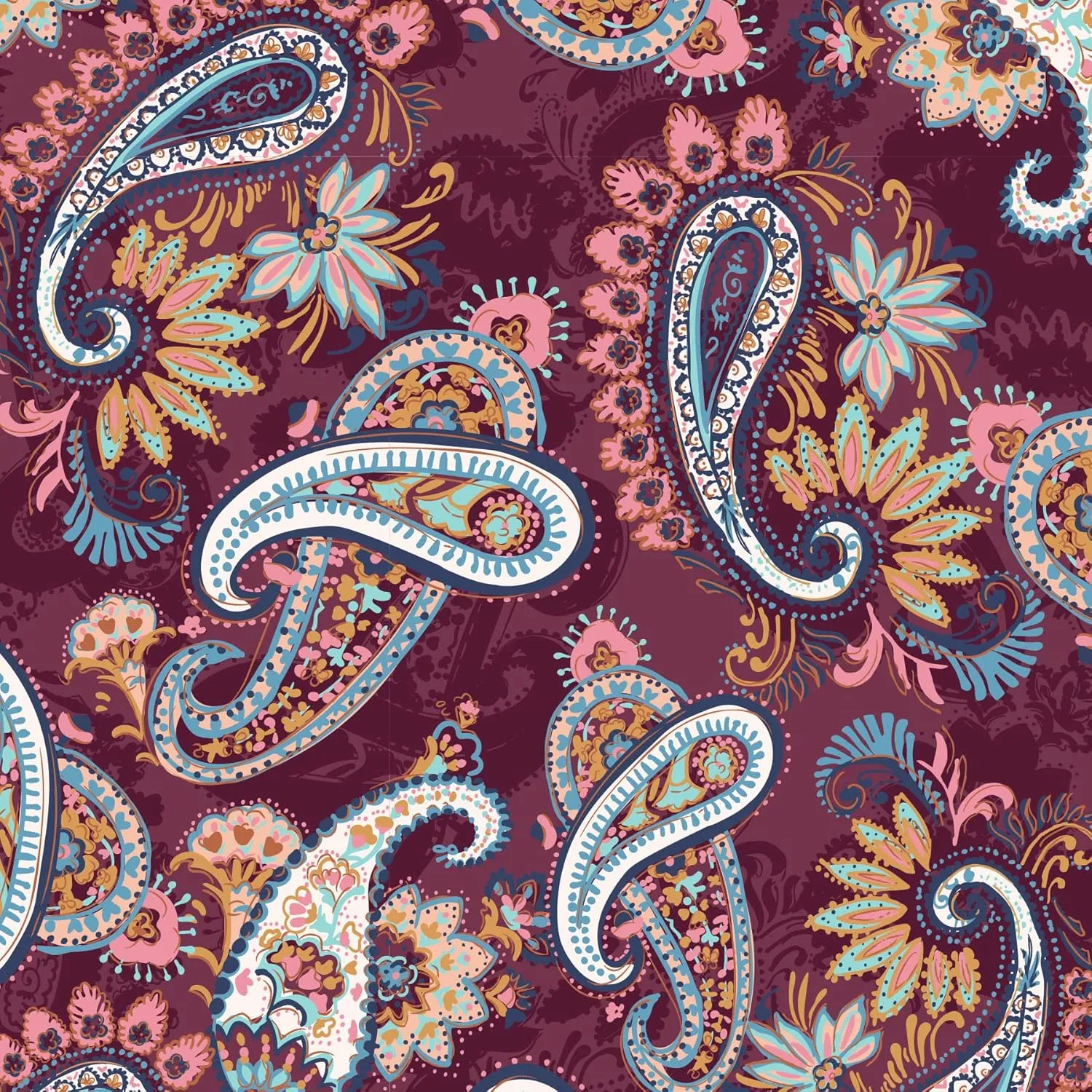 Vera Bradley Women's Cotton Lay Flat Travel Duffle Bag, Paisley Jamboree, One Size