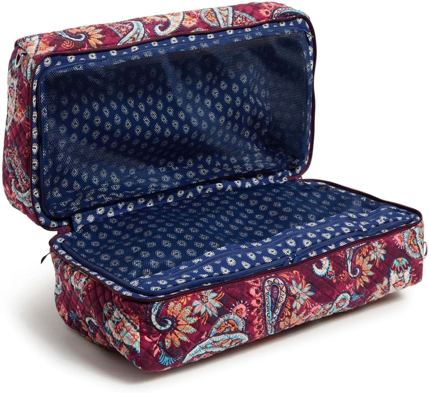 Vera Bradley Women's Cotton Lay Flat Travel Duffle Bag, Paisley Jamboree, One Size