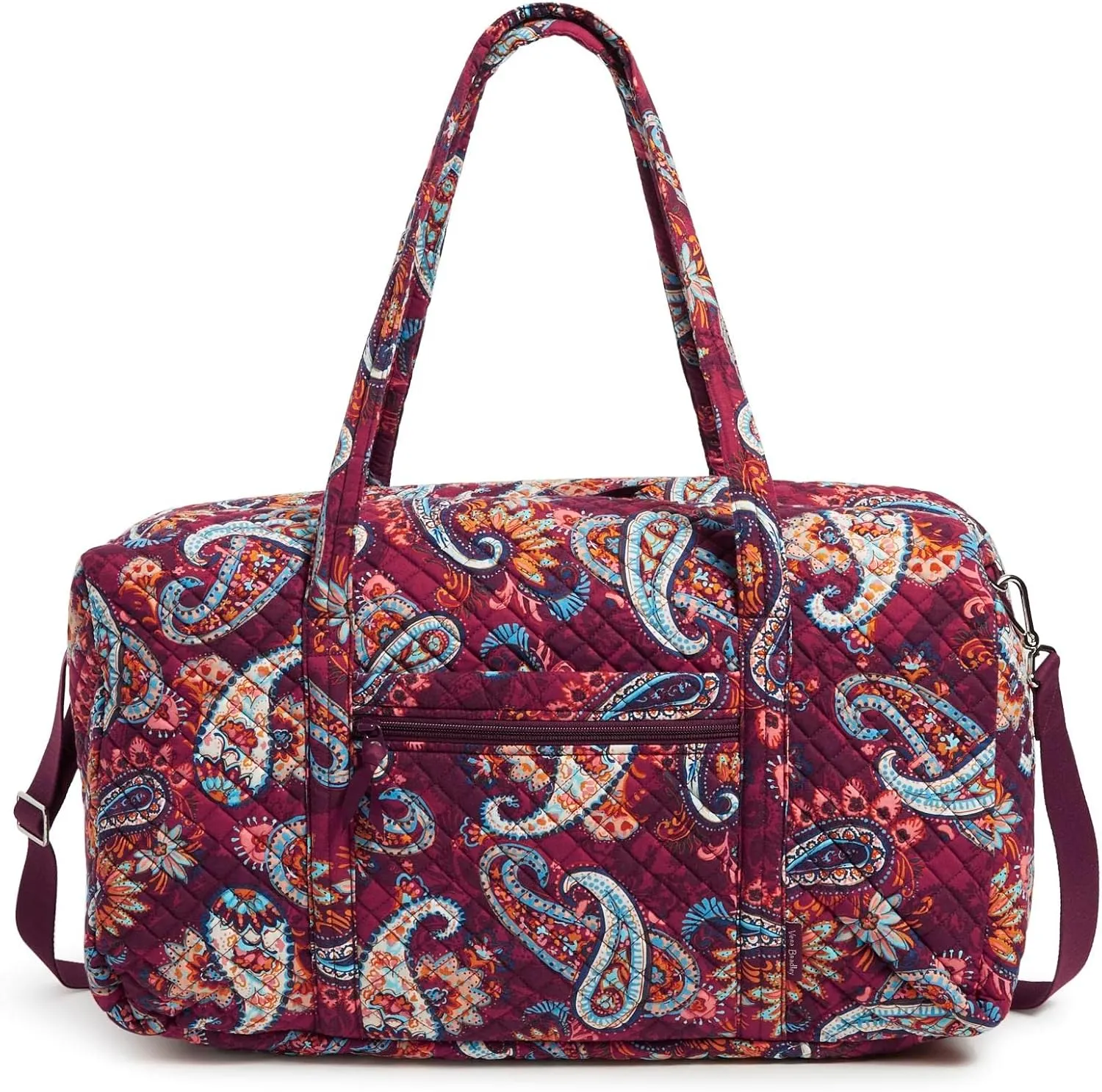 Vera Bradley Women's Cotton Lay Flat Travel Duffle Bag, Paisley Jamboree, One Size