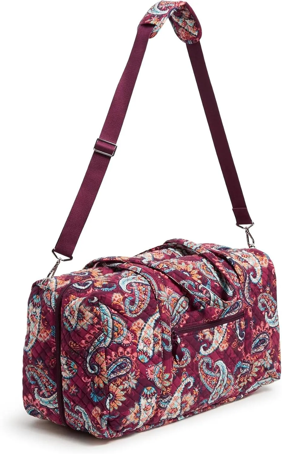 Vera Bradley Women's Cotton Lay Flat Travel Duffle Bag, Paisley Jamboree, One Size