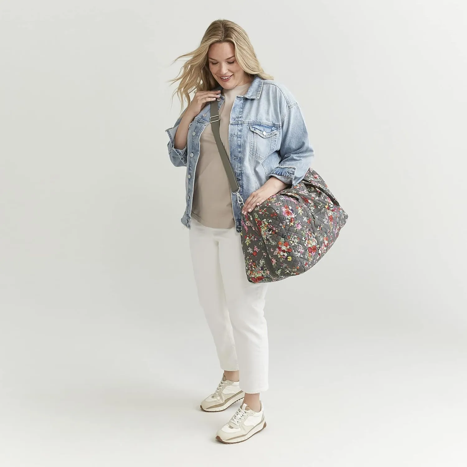 Vera Bradley Women's Cotton Lay Flat Travel Duffle Bag, Paisley Jamboree, One Size