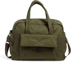 Vera Bradley Women's Cotton Utility Travel Bag, Climbing Ivy Green - Recycled Cotton, One Size