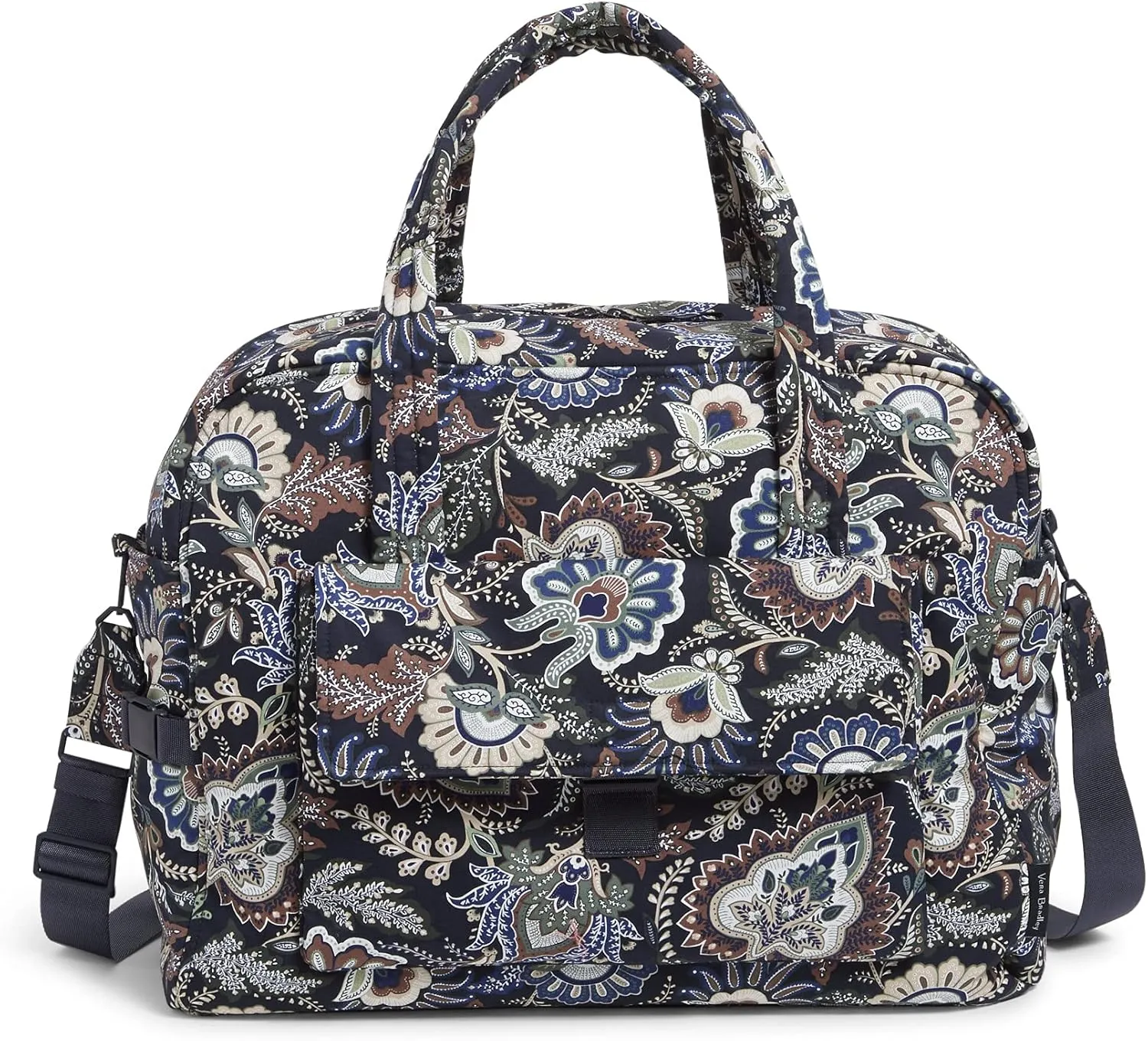 Vera Bradley Women's, Cotton Utility Travel Bag, Java Navy Camo - Recycled Cotton, One Size