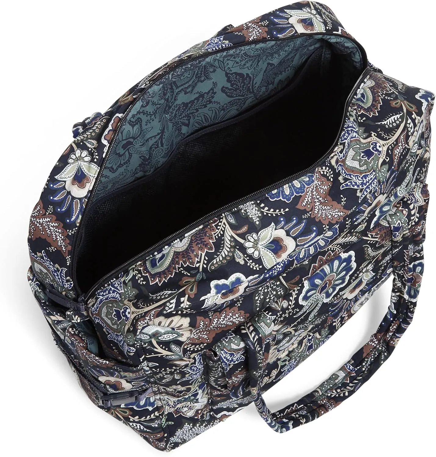 Vera Bradley Women's, Cotton Utility Travel Bag, Java Navy Camo - Recycled Cotton, One Size