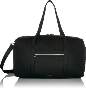 Vera Bradley Women's Performance Twill Large Travel Duffle Bag, Black, One Size
