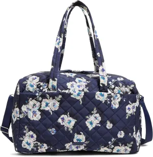 Vera Bradley Women's Performance Twill Large Travel Duffle Bag, Blooms and Branches Navy, One Size