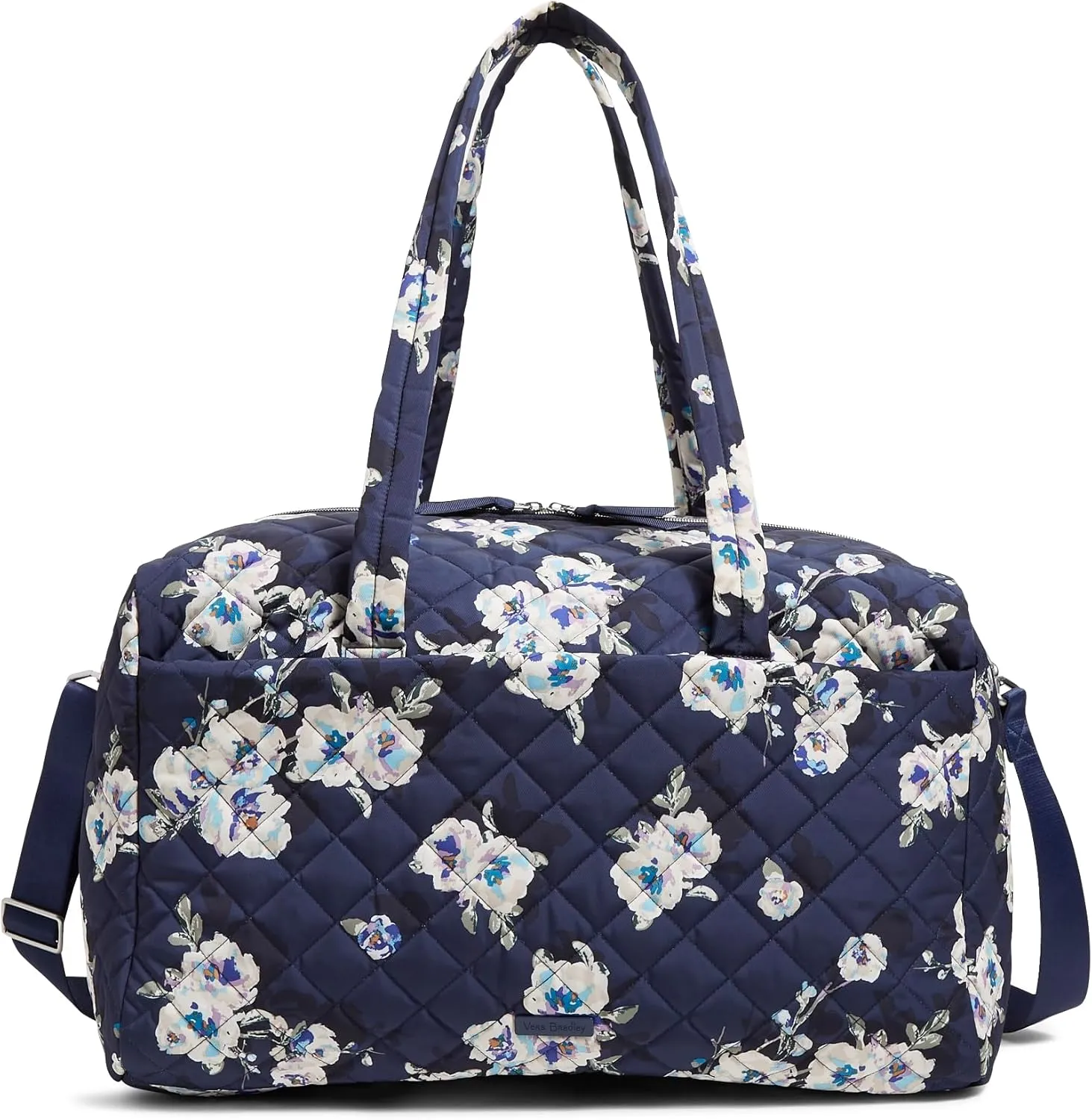 Vera Bradley Women's Performance Twill Large Travel Duffle Bag, Blooms and Branches Navy, One Size