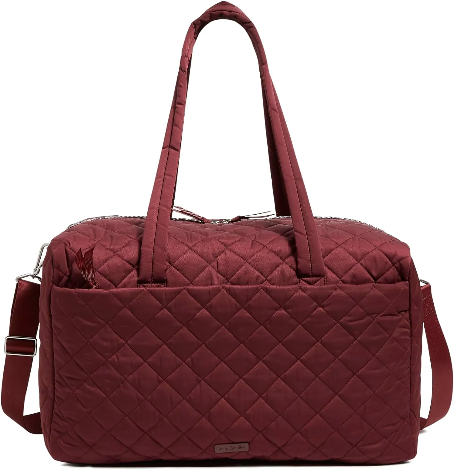 Vera Bradley women's Performance Twill Large Travel Duffle Bag, Raisin, One Size