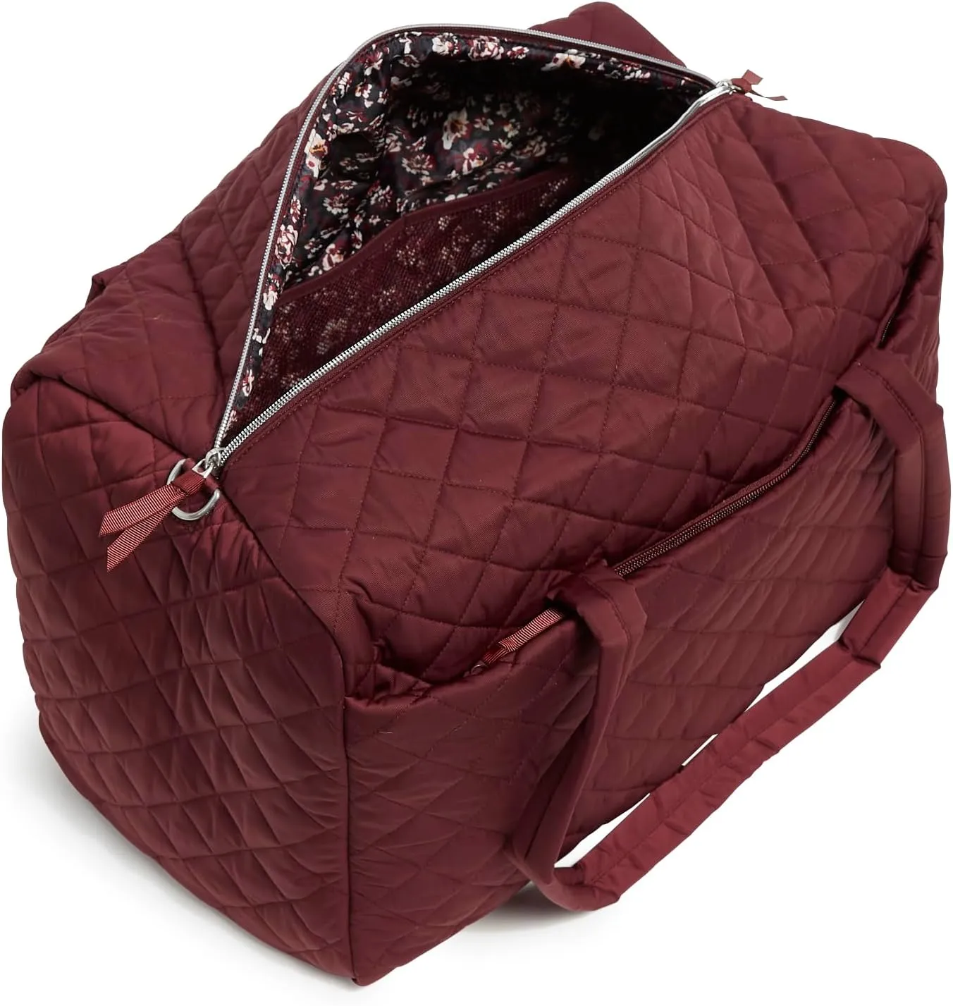 Vera Bradley women's Performance Twill Large Travel Duffle Bag, Raisin, One Size