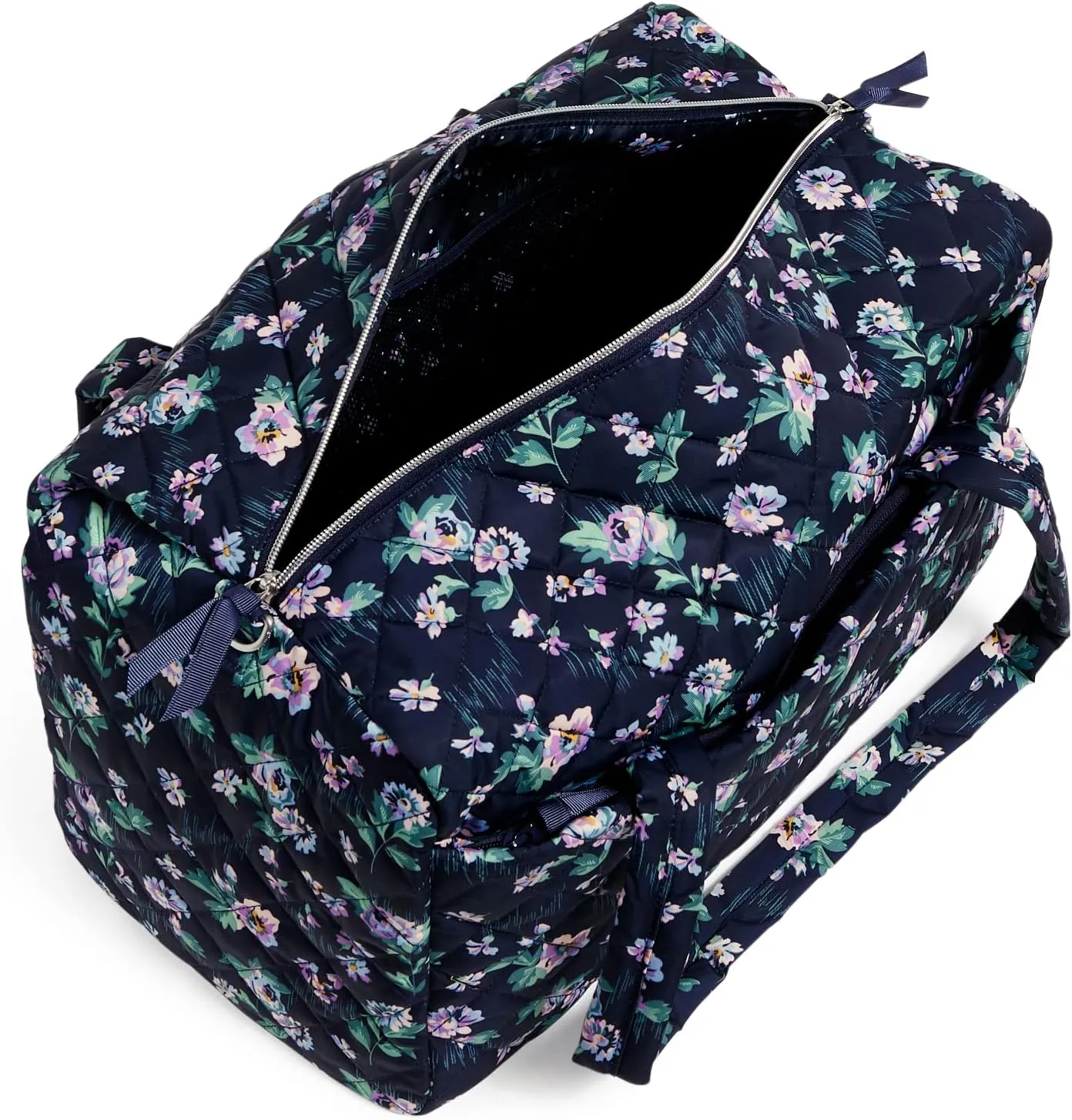 Vera Bradley Women's Performance Twill Medium Travel Duffle Bag, Navy Garden, One Size