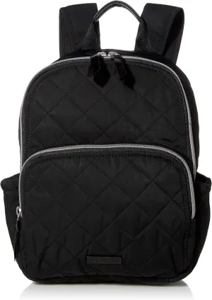 Vera Bradley Women's Performance Twill Small Backpack, Classic Black, One Size