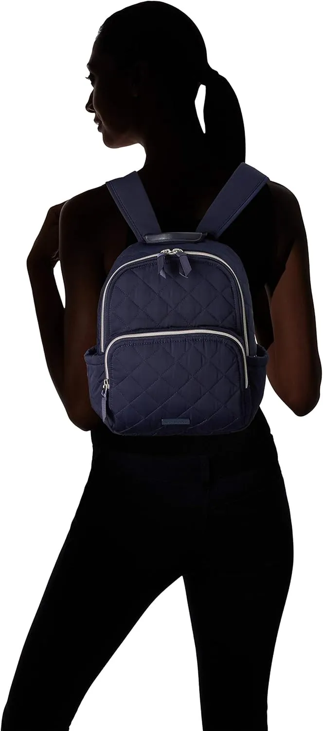 Vera Bradley Women's, Performance Twill Small Backpack, Classic Navy, One Size