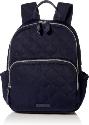Vera Bradley Women's, Performance Twill Small Backpack, Classic Navy, One Size