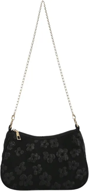 Verdusa Women's Floral Print Shoulder Bags Casual Underarm Purses with Chain Strap