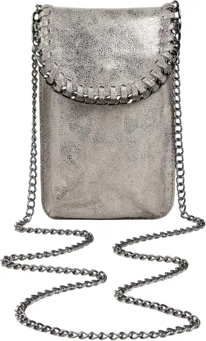 Verdusa Women's Metallic Small Crossbody Bag Casual Cell Phone Purse Chain Strap Shoulder Bags