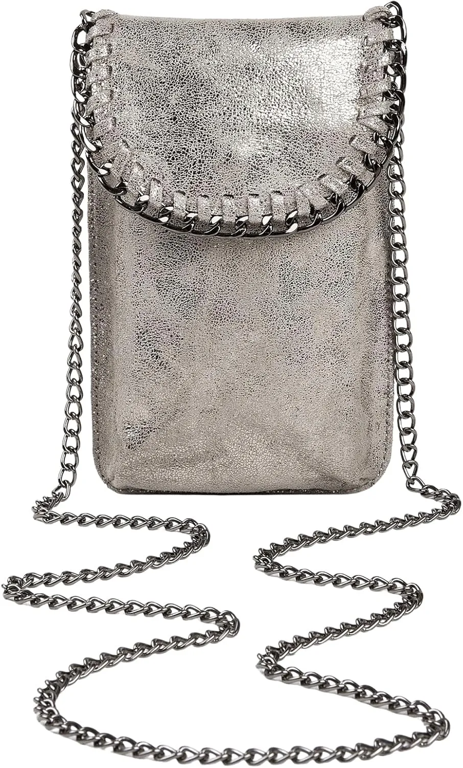 Verdusa Women's Metallic Small Crossbody Bag Casual Cell Phone Purse Chain Strap Shoulder Bags