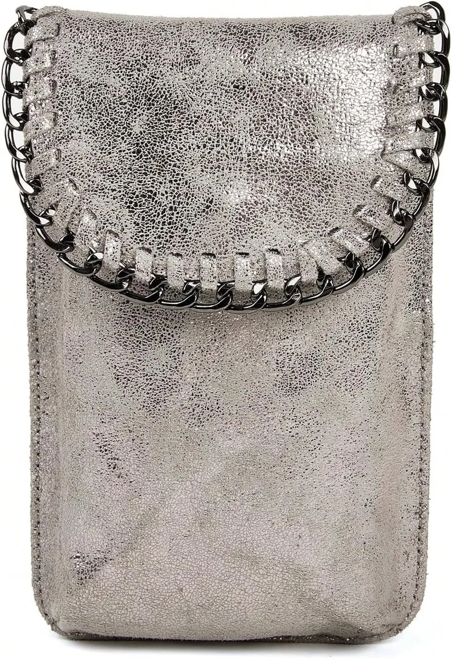 Verdusa Women's Metallic Small Crossbody Bag Casual Cell Phone Purse Chain Strap Shoulder Bags