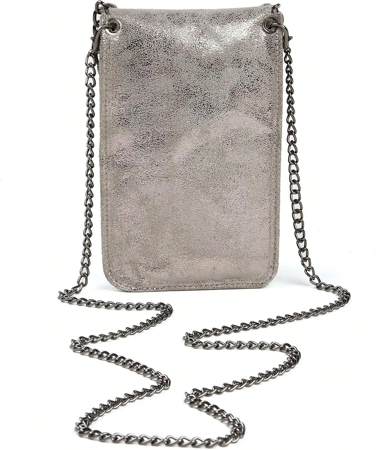 Verdusa Women's Metallic Small Crossbody Bag Casual Cell Phone Purse Chain Strap Shoulder Bags