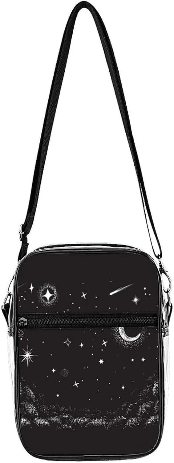 View to The Sky in Nighttime Clear Stadium Crossbody Bags Adjustable Strap Shoulder Purse for Women and Men