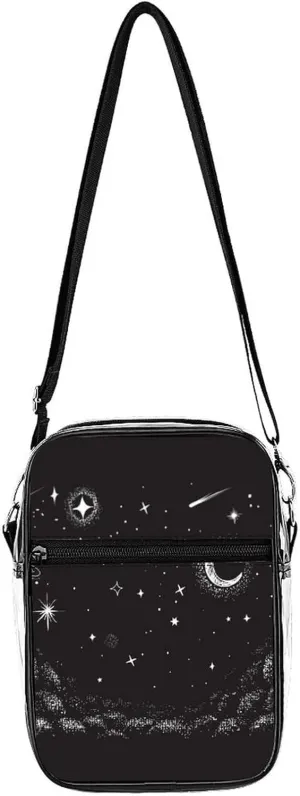 View to The Sky in Nighttime Clear Stadium Crossbody Bags Adjustable Strap Shoulder Purse for Women and Men