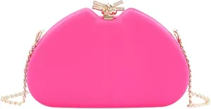 Vintage Satin Iconic Box Clutch Swing Bag Evening Bag for Women with Gold Chain Formal Wedding Bridal Purse Party Handbag