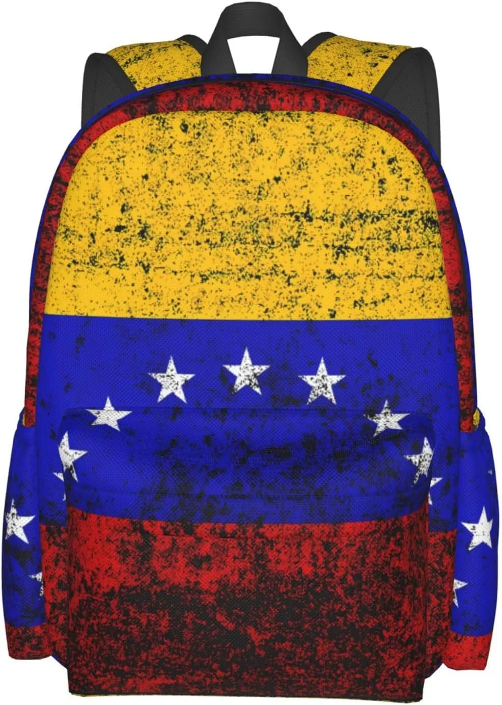 Vintage Venezuelan Venezuela Flags Casual Backpack Large Capacity Travel Backpacks Laptop Daypack Commuter Rucksack Adjustable Strap Sports Bags for Hiking Biking
