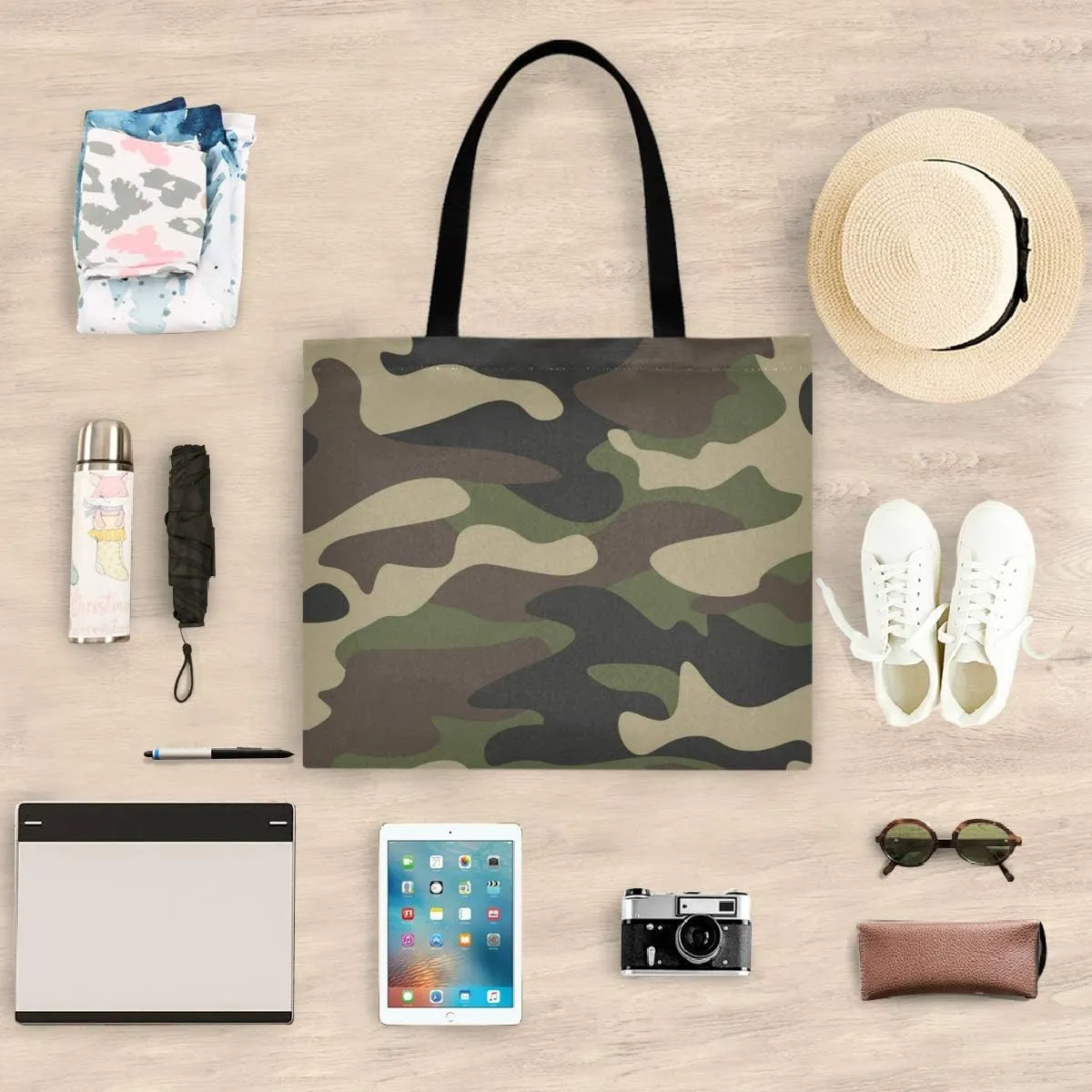visesunny Fashion Floral Tote Bag with Interior Pocket Lightweight Travel Shoulder Bag Handbag Purse