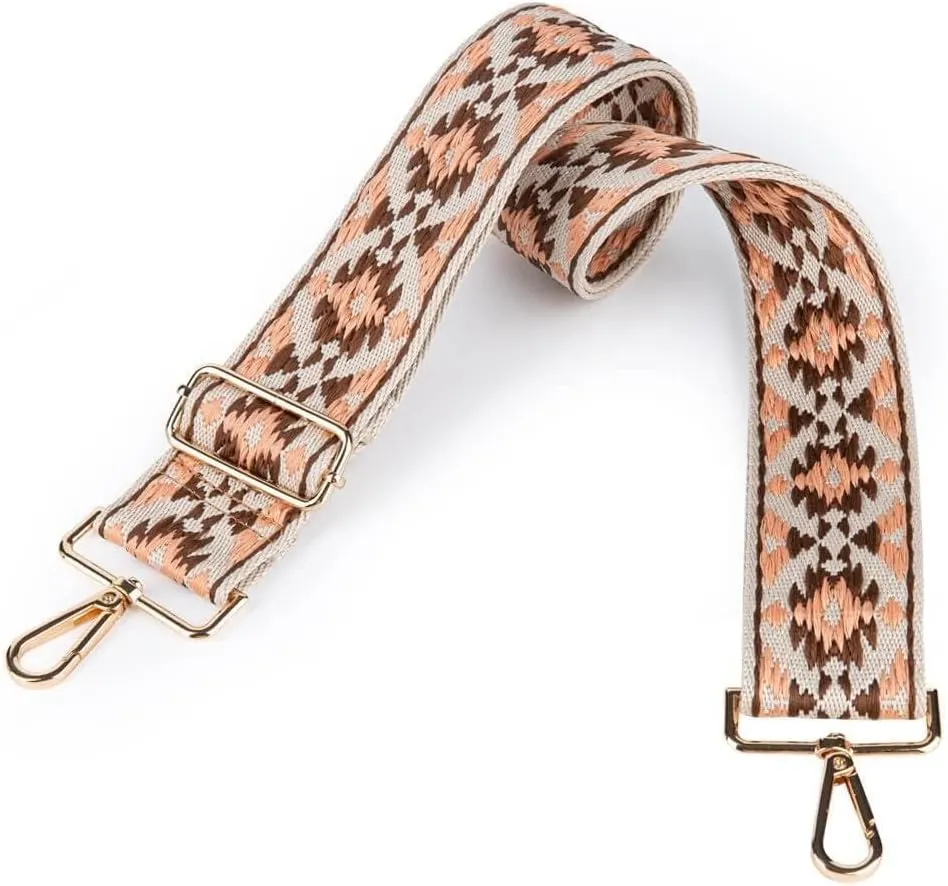 Viva Terry Adjustable Crossbody Guitar Strap Replacement for Women's Handbags and Purses (Light pink bag shoulder strap)