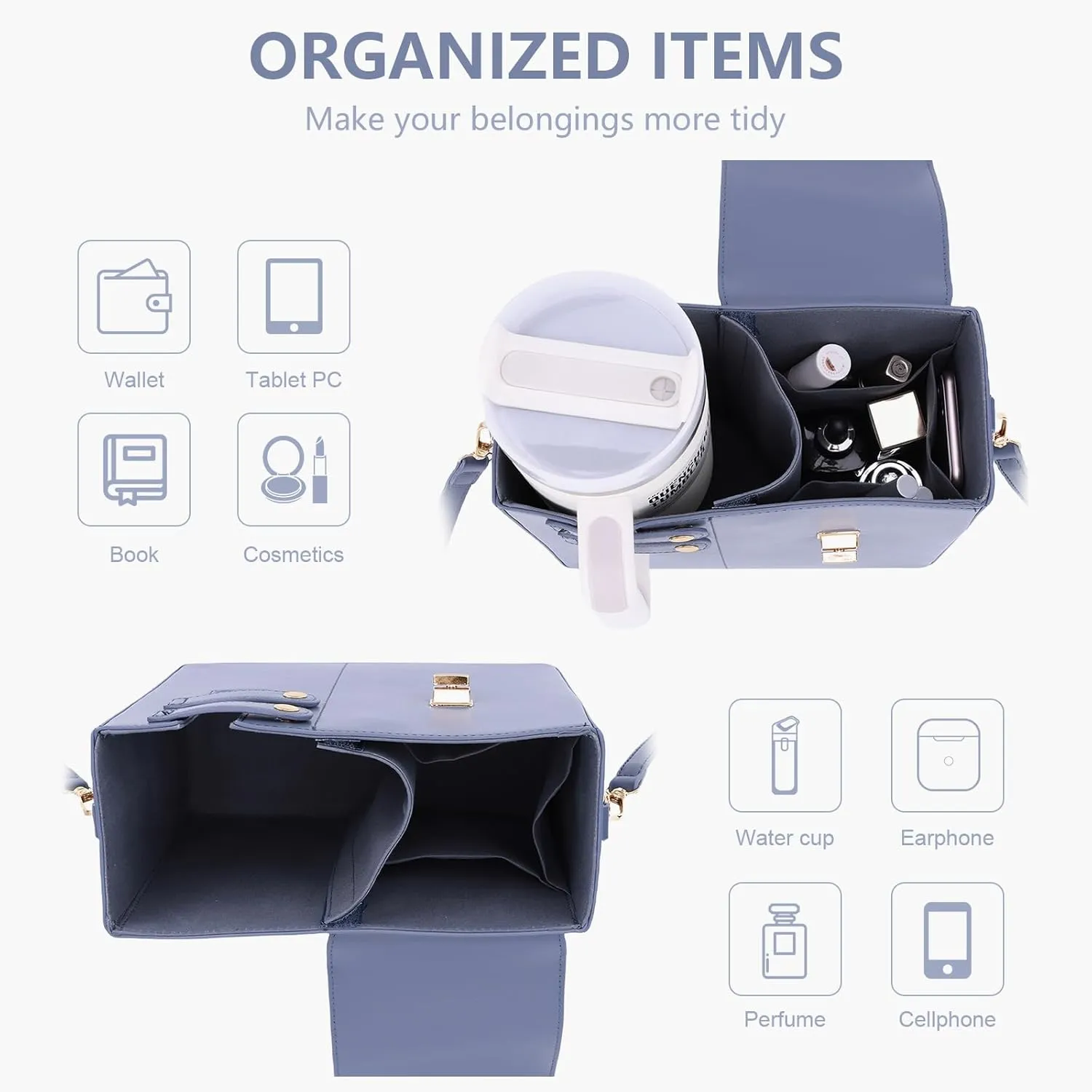 Water Cup Storage Bag Crossbody Bags for Women Cup Holder Tumbler Purse Outdoor Portable Compatible with Most Water Bottles