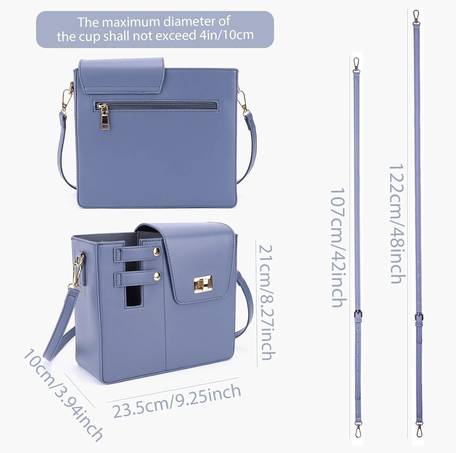 Water Cup Storage Bag Crossbody Bags for Women Cup Holder Tumbler Purse Outdoor Portable Compatible with Most Water Bottles