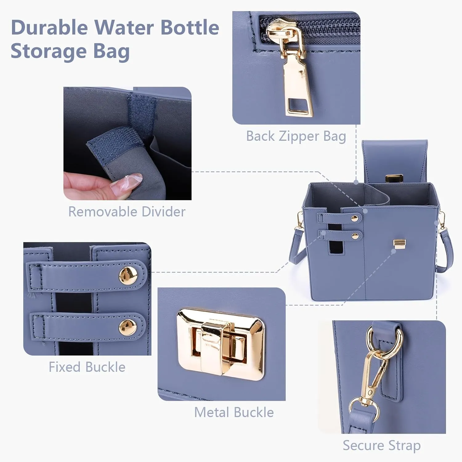 Water Cup Storage Bag Crossbody Bags for Women Cup Holder Tumbler Purse Outdoor Portable Compatible with Most Water Bottles