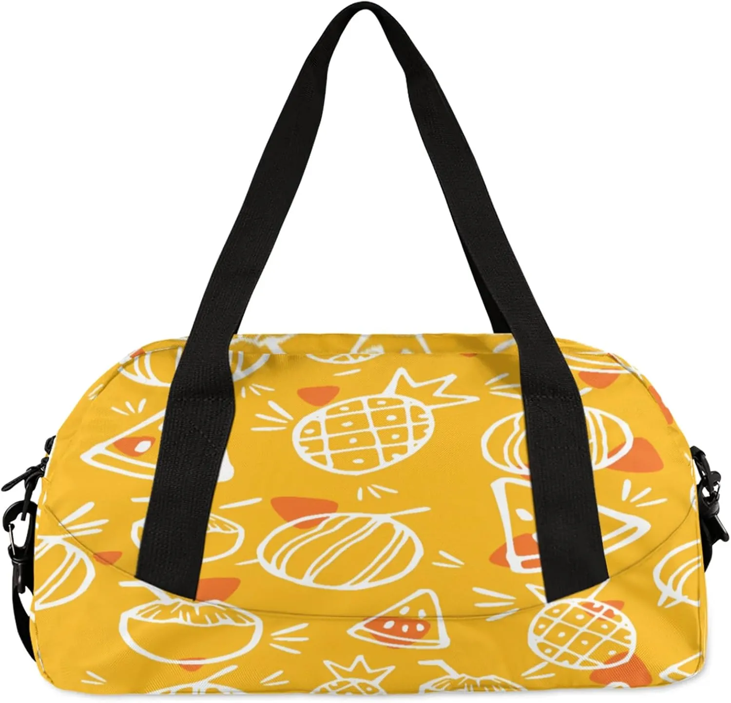 Watercolor Watermelon Fruit Pattern Kids Duffel Bag Lightweight Waterproof Sports Gym Bag with Front Zipper Pocket Foldable Weekender Overnight Bag for School Practice Gymnastic Ballet