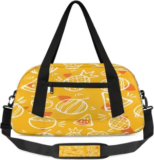 Watercolor Watermelon Fruit Pattern Kids Duffel Bag Lightweight Waterproof Sports Gym Bag with Front Zipper Pocket Foldable Weekender Overnight Bag for School Practice Gymnastic Ballet