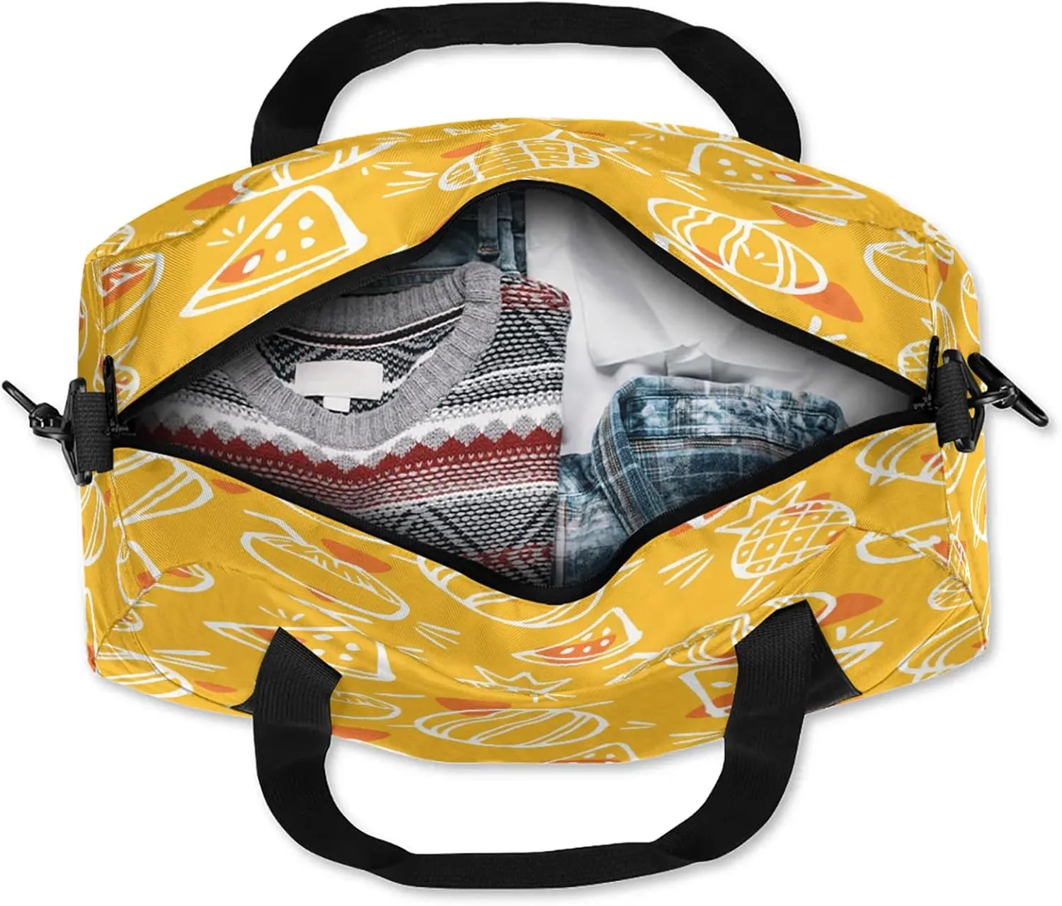 Watercolor Watermelon Fruit Pattern Kids Duffel Bag Lightweight Waterproof Sports Gym Bag with Front Zipper Pocket Foldable Weekender Overnight Bag for School Practice Gymnastic Ballet