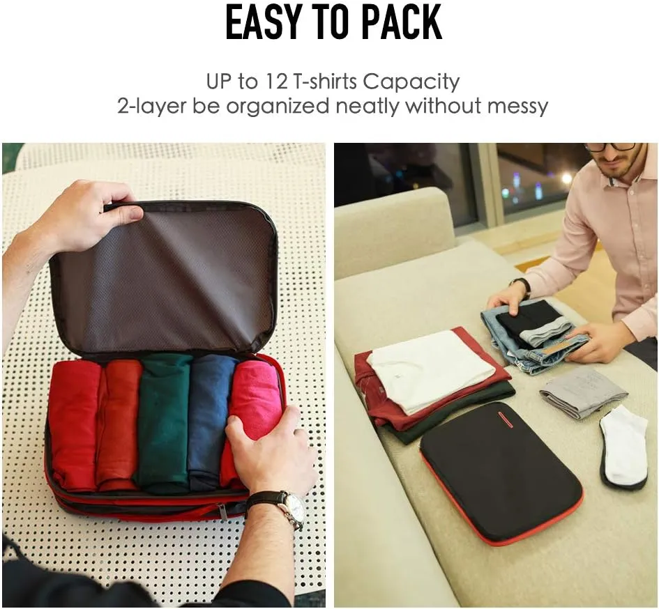 Waterproof Compression Packing Cubes,Travel Packing organizers for Carry on Luggage,Backpacking, Suitcases