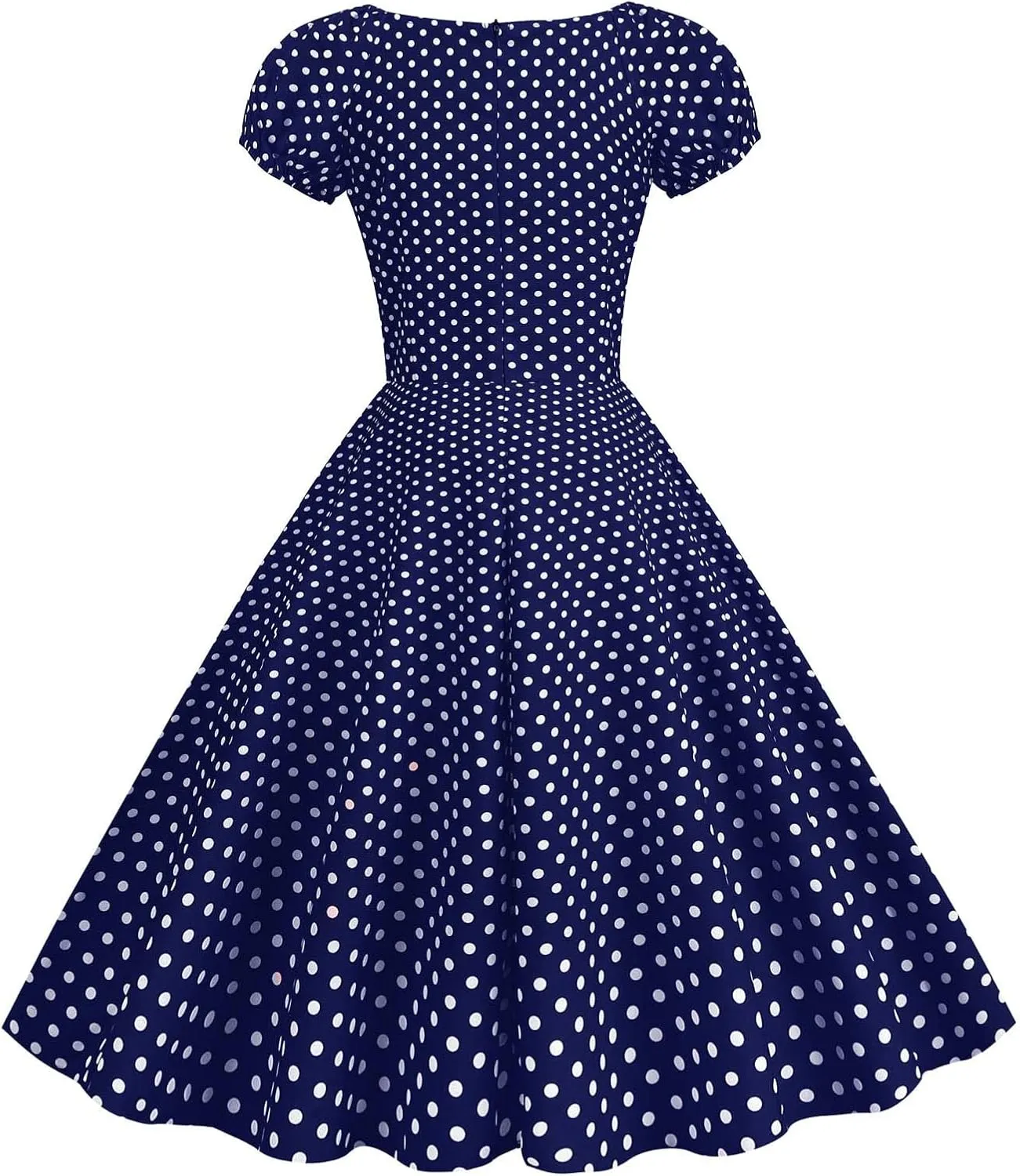 Wedding Guest Dresses for Women Vintage Short Sleeve Polka Audrey 1950s Retro Cocktail Dress Hepburn Prom Party Dress