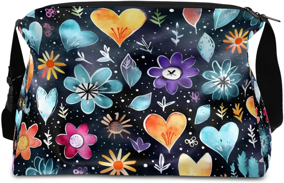 Weekend Bag Abstract Colorful Exquisite Prints Lightweight Carry On Duffel Bag Waterproof Gym Bag Pu Leather Duffle Bag for Workout Travel Sport