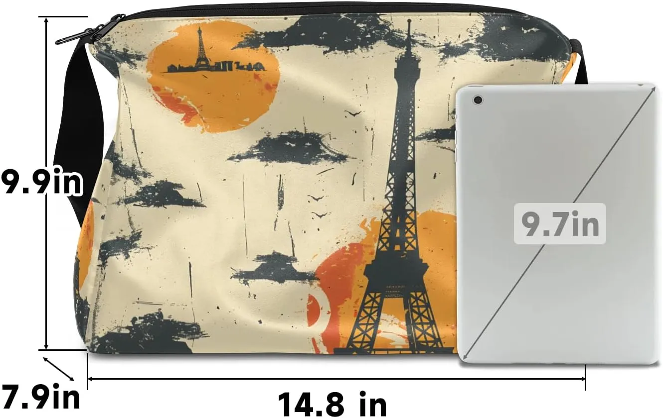 Weekend Bag Eiffel Tower Romance Printing Lightweight Carry On Duffel Bag Waterproof Gym Bag Pu Leather Duffle Bag for Workout Travel Sport