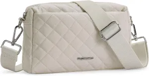 WESTBRONCO Quilted Crossbody Bags for Women Small Crossbody Purse Nylon Lightweight Shoulder Handbags with Adjustable Strap