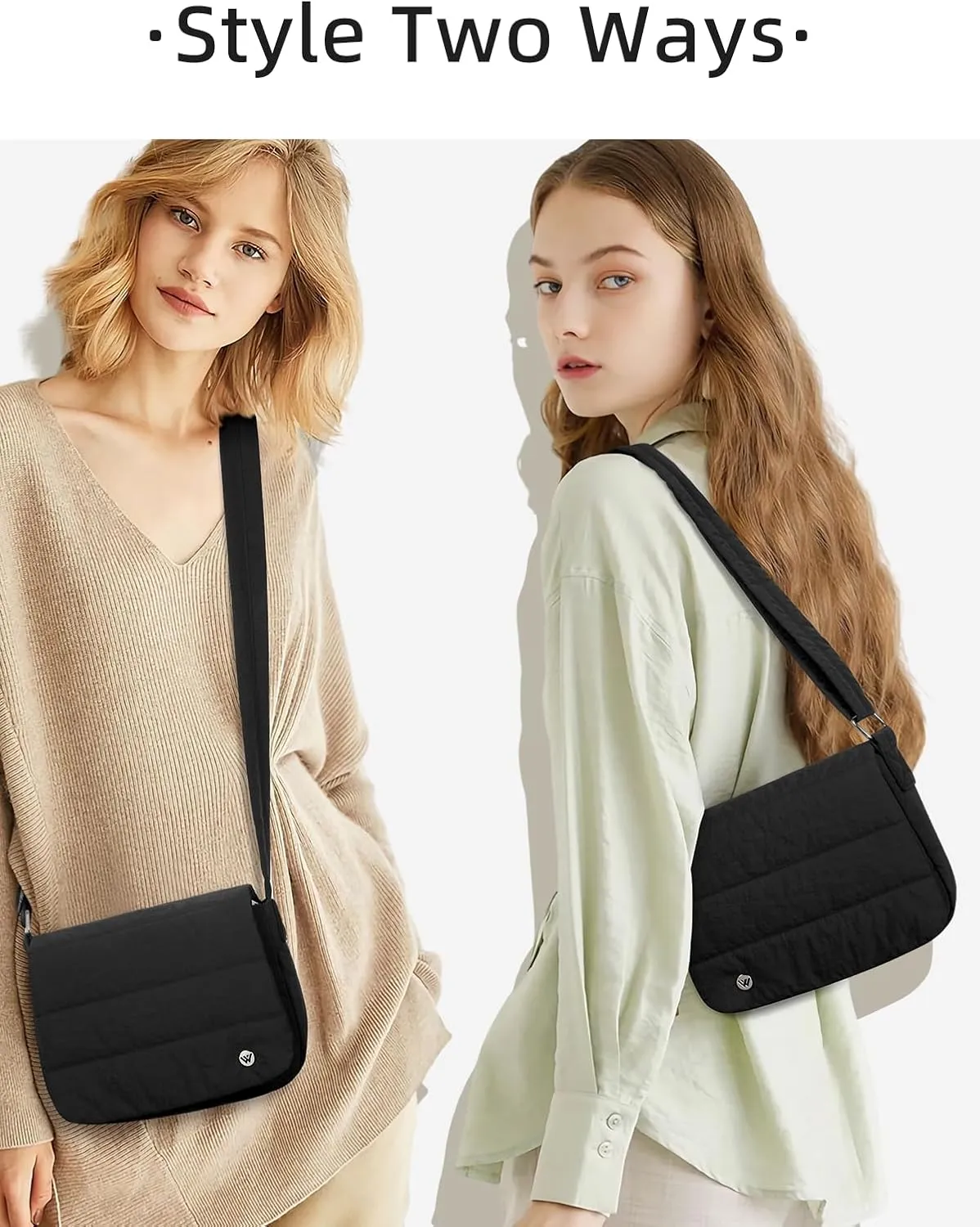WESTBRONCO Small Crossbody Bags for Women Nylon with Adjustable Strap, Mini Crossbody Purse, Shoulder Bag Traveling Workout