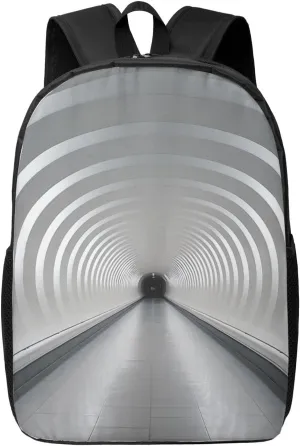 White Subway Tunnel Backpack Waterproof Carry On Shoulder Backpacks Lightweight Travel Casual Daypacks Laptop Bag For Women Men