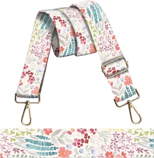 Wide Purse Strap Replacement Crossbody, Funny Shoulder Strap Adjustable, Cute Bag Strap for Women Guitar Purses Colorful Boho Flower Leaf