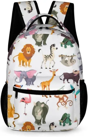 Wild Animals African Safari Travel Backpack Cute Daypack Laptops Back Pack Purse Computer Bag for Men Women