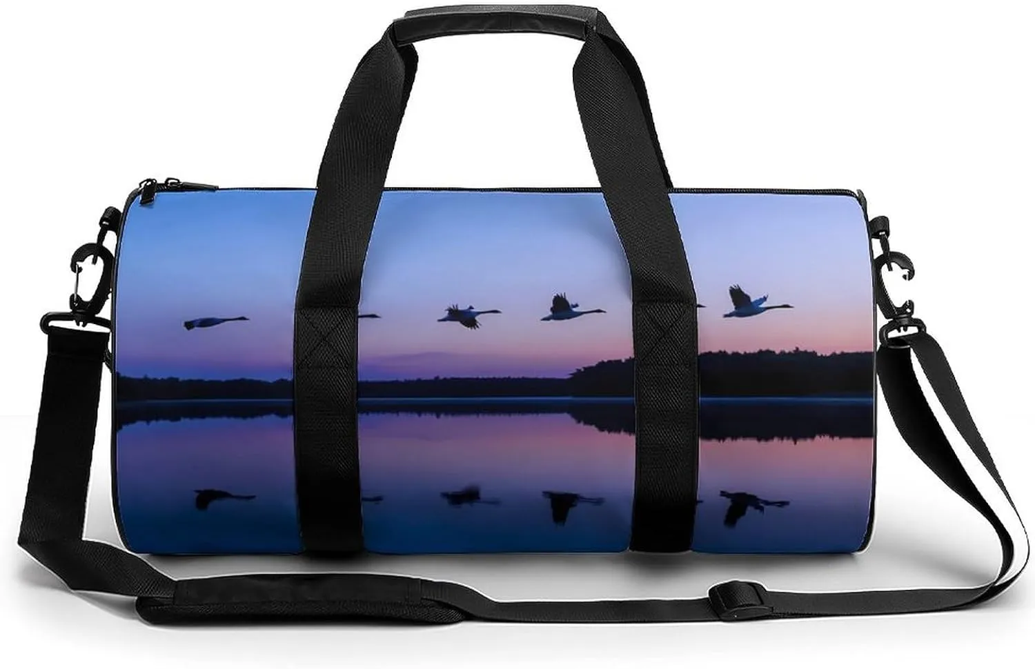 Wild Geese On A Blue Evening Gym Bag Lightweight Carry On Duffel Bag Athletic Sports Travel Bag Weekender Bag for Men Women